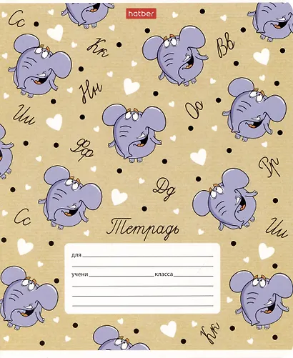 Тетрадь в линейку Hatber, "Забавные зверушки", 12 листов, в ассортименте - фото 6