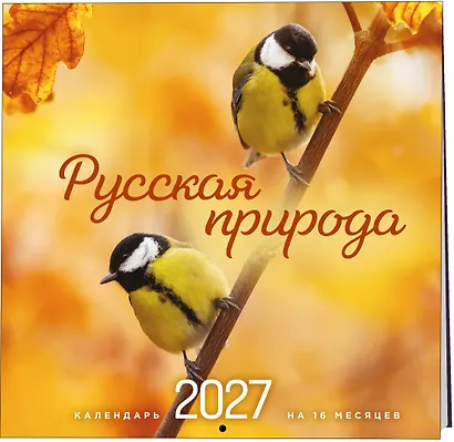 Русская природа. Календарь настенный на 16 месяцев на 2027 год (300х300 мм) - фото 2