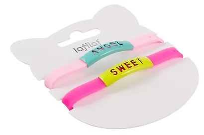 Набор парных браслетов Angel, Sweet (силикон) (12-04407-B75) (Lafilaf) - фото 4