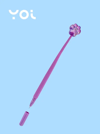 Ручка гелевая Yoi, "Лапка", синяя, в ассортименте - фото 2