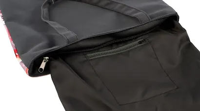 Сумка-шоппер на молнии аниме Девушка с цветами в волосах (38х35) (текстиль, флис) Bookvalno - фото 6