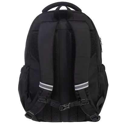 Рюкзак для мальчиков ПОЙНТ-Чёрный 47*31*17,5см, 2 отделения, 4 кармана, светоотражающая нагрудная стяжка - фото 4