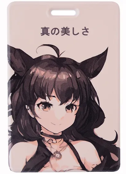 Чехол для карточек вертикальный Аниме Девушка-шатенка (Сёдзё) (цветная) - фото 1