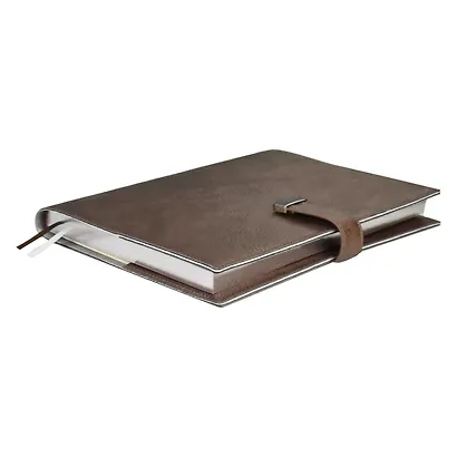 Ежедневник недат. А5+ 160л 170х245 "Шеврет" бронзовый, иск.кожа, мягкий переплет, съемная обл., офсет, ляссе, подар.карт.коробка - фото 3