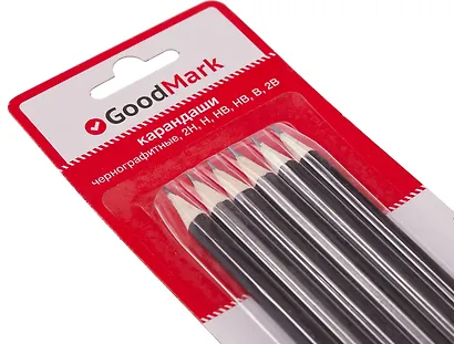 Карандаши GoodMark, чернографитные 6 штук - фото 3