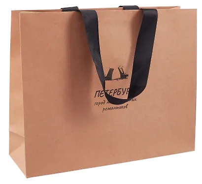 Пакет А4 28*35*11 СПб "Мостг" крафт, горизонт. - фото 1