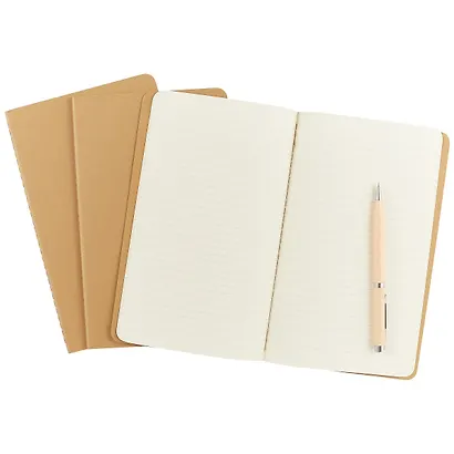 Набор книг для записей Moleskin Cahier Journal Large, 3 штуки, линейка, мягкая обложка, 40 листов, А5 - фото 4