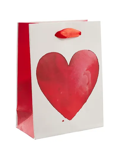 Пакет А6 12*16*6 "Big heart" нейтр., бум.мат.ламинат - фото 1