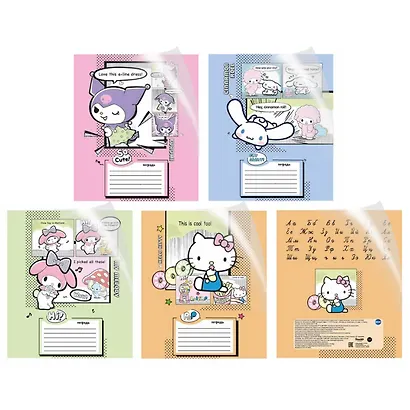 Тетрадь 18 листов, линейка, "HK and Friends", в ассортименте - фото 1