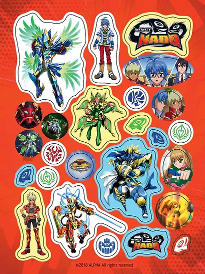 Infinity Nado. 100 наклеек (синяя) - фото 3