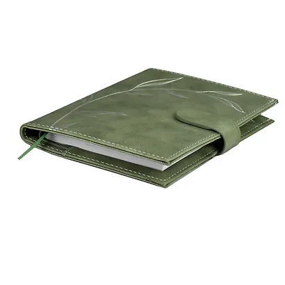 Ежедневник-органайзер недат. А6+ 80л 126х174 "Тиволи глосс" оливковый, иск.кожа, интегр.переплет, иснение фольгой, магнит.клапан , офсет, ляссе - фото 2