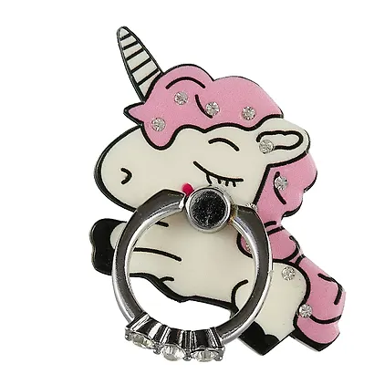 Держатель-кольцо для телефона Единорог (металл) (коробка) - фото 1