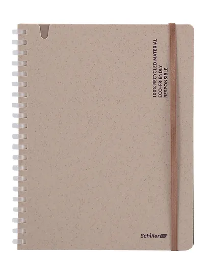Тетрадь "ECO" B6, 70 листов в клетку, на спирали, в ассортименте, Schiller - фото 2