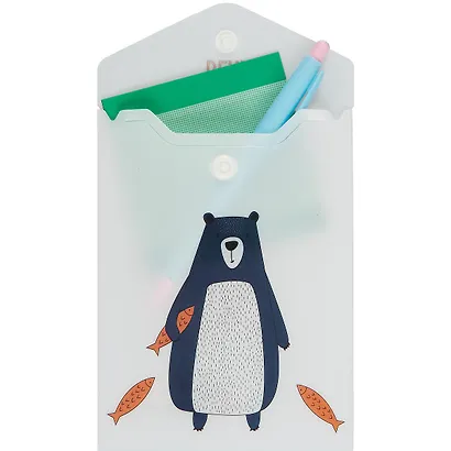 Папка-конверт А6 на кнопке "Мишка", вертикальная - фото 2