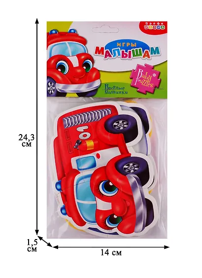 Игровой набор. Мягкие пазлы "Весёлые машинки" - фото 9