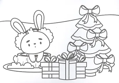 Мини-раскраска "Новогодний хоровод" - фото 3