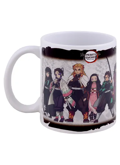 Кружка-хамелеон Demon Slayer все персонажи (керамика) (320 мл) - фото 1