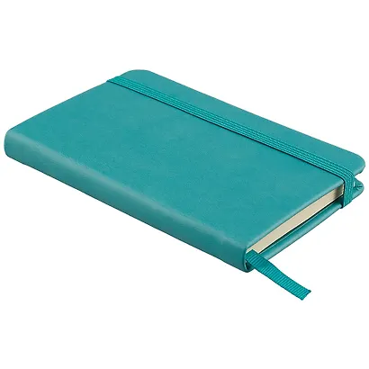 Записная книжка А6- 96л лин. "JOY BOOK. Бирюзовый" 7БЦ, иск.кожа, тонир.форзац, тонир.блок 70гр/м2, скругл.углы, сшит.блок, ляссе, резинка, карман на задн.форзаце - фото 2