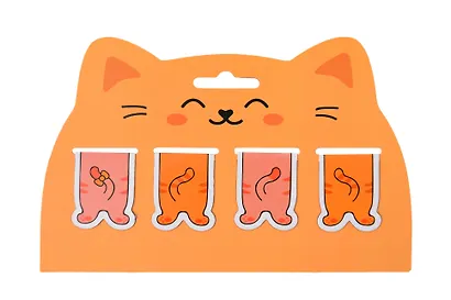 Магнитные закладки «Котовые иллюстрации» (рыжий кот) (4 шт.) - фото 3