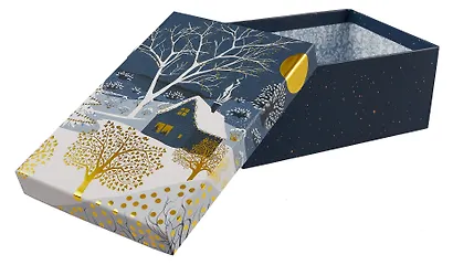 Коробка подарочная "Зимний вечер" 21*14*8,5см, Новый год, картон - фото 5