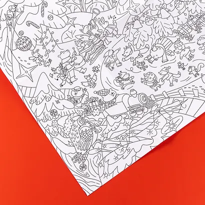 Зима в лесу. Раскраска-плакат - фото 9