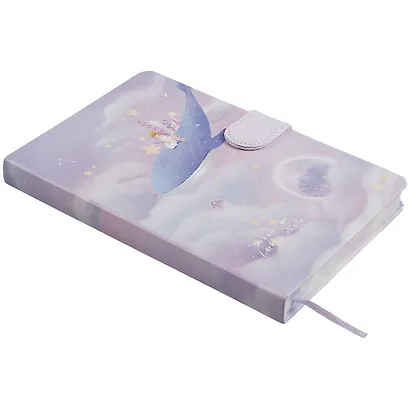 Блокнот с магнитной застежкой Девочка и Кит Dream little whale (224стр) (13х19) - фото 2