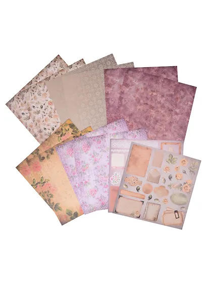 Бумага для скрапбукинга двусторонняя Винтаж (15х15 см) (12 л.) (12 диз.) (180 г/м2) (662759) (упаковка) (Остров сокровищ) - фото 2