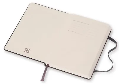Книга для записей А5, 120 листов в точку "Classic Large", черная, жесткая обложка, резинка, Moleskine - фото 4
