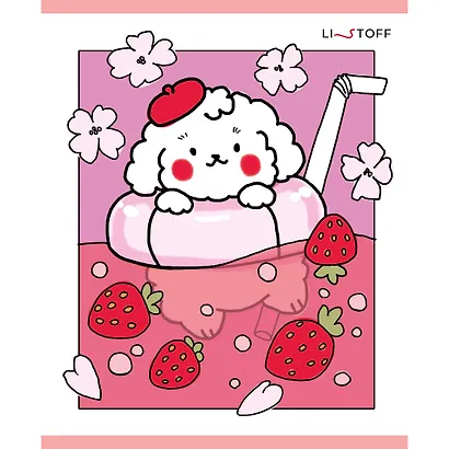 Тетрадь 48л кл. "Милаш" мел.картон, выб.лак, блестки "Серебро", ассорти - фото 6