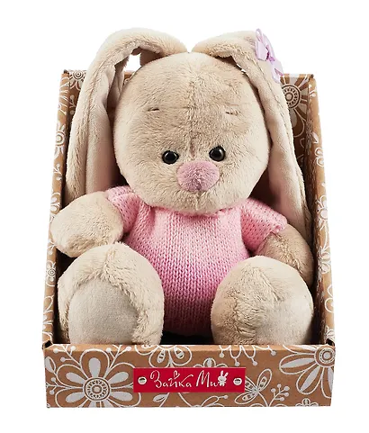 Мягкая игрушка Зайка Ми в нежно-розовом свитере (15 см) - фото 4
