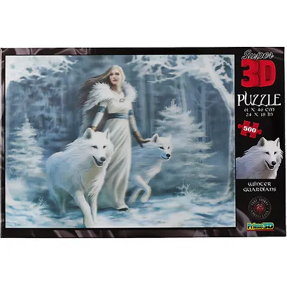 Пазл Super 3D, Anne Stokes: Зимние стражи500 эл.,61*46см. - фото 2
