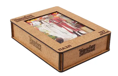 Пазл фигурный 127 элементов "Благословение небожителей. Се Лянь и Хуа Чэн с масками" в деревянной коробке - фото 2