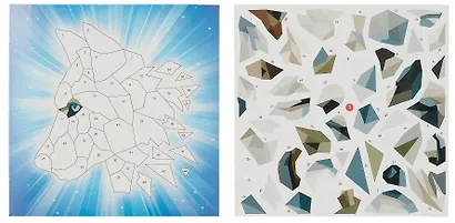 Аппликация наклейками по номерам. Хищники - фото 2