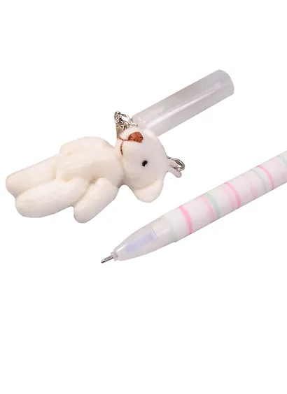 Ручка гелевая "Мишки", синяя - фото 2