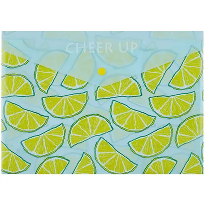 Папка-конверт А4 на кнопке "Лимоны" - фото 1