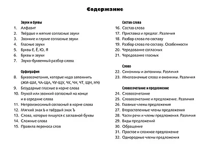 Карточки-шпаргалки. Русский язык. 1-4 классы (32 карточки) - фото 2