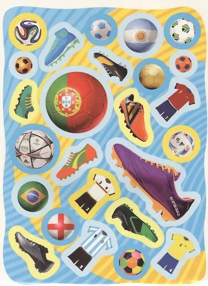 100 наклеек. Футбол (синяя надпись) - фото 2