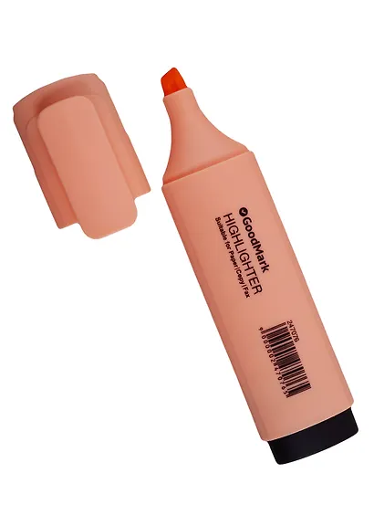 Текстовыделитель GoodMark, пастельный персиковый - фото 3