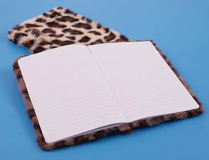 Книга для записей А5 80л лин. "Лео" с мехом, ассорти - фото 4