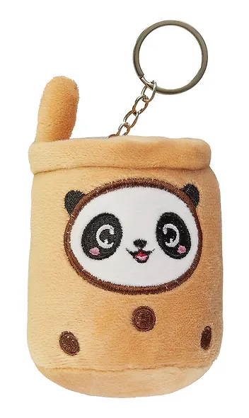 Брелок Панда Bubble tea (текстиль) (10см) в ассортименте - фото 1