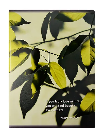 Тетрадь 48 листов, клетка, "Leaves" - фото 6