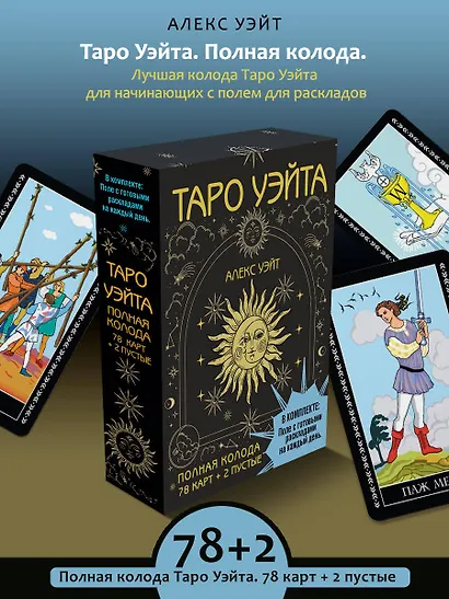 Таро Уэйта. Полная колода (78 карт + 2 пустые). В комплекте: Поле с готовыми раскладами на каждый день - фото 4