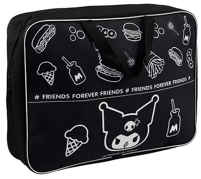 Папка-сумка А4 "Kuromi. Черная серия" ткань - фото 2