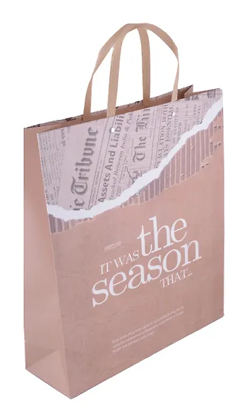 Пакет А3 32*42*11.5 "The season" нейтр., бум.мат.ламинат - фото 1