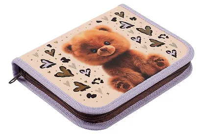 Пенал 1 отделение "Пушистый мишка" 19*13 см, молния - фото 2