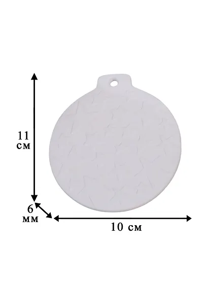 Барельеф гипсовый для творчества Шарик-Звездочки (33) (Новогодние украшения) (3+) (упаковка) (Master Rubik) - фото 2