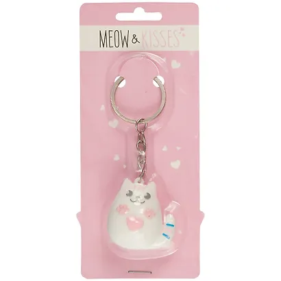 Брелок Котик круглый Meow & Kisses (ПВХ) (3,5 см) (12-Benjia-MK-258) - фото 2