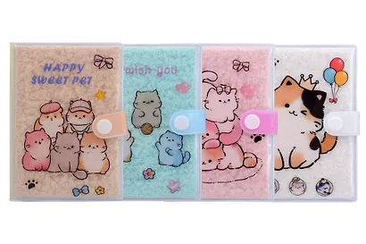 Записная книжка А7 60л нелин. "Котики" в ПВ-обл., на кнопке, мех., ассорти - фото 1