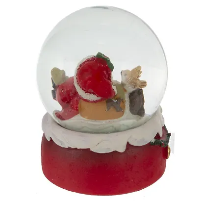 Фигурка декоративная Снеговик в стеклянном шаре, 2 варианта (6,5 см) - фото 5