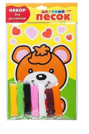 Набор для творчества HATBER/Хатбер Раскраска песком А5 Веселый мишка - фото 1